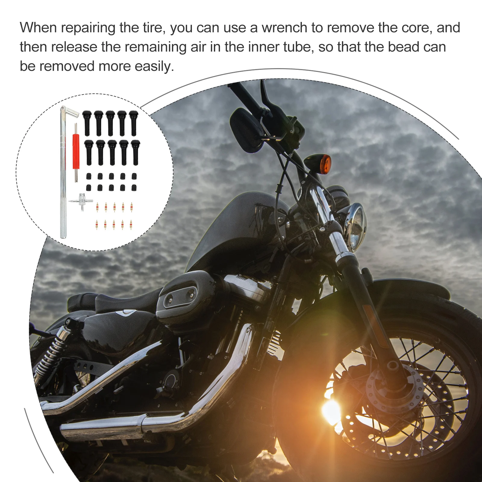 

1 set 1 Set Tire Plug Installation Kit High Quality Car Tire Repair Tools For Motorcycle Bike Off Road Valves