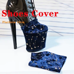 High Heels 20cm Platform 10cm Durable Shoes Cover Super High Heels Pole Dancing Boots Protection Cover Training Shoes Protector