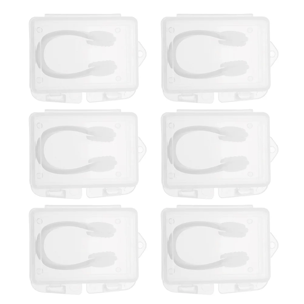 

6 Boxes Anti-choking Nose Clip Swim Shower Water Silicone Holder Wear-resistant Plugs Comfortable Design Premium Material