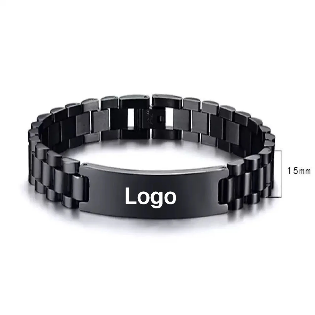 

Personalized Watch Stainless Steel Link Bracelet Personalized Jewelry Gift for Men DAD Father Husband Boyfriend