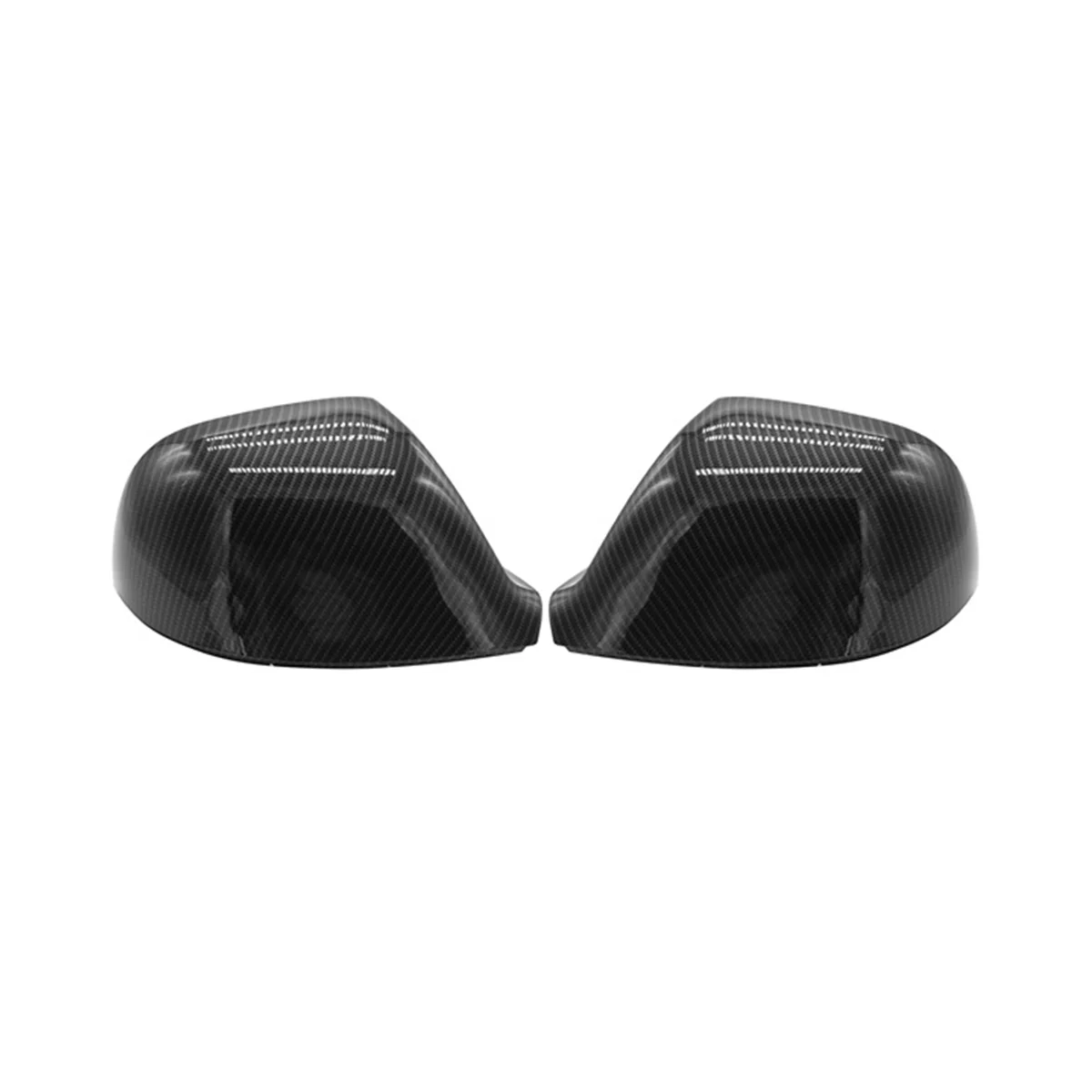 Carbon Fiber Rearview Side Glass Mirror Cover Trim Frame Side Mirror Caps Replacement for Transporter T6 2016-2019