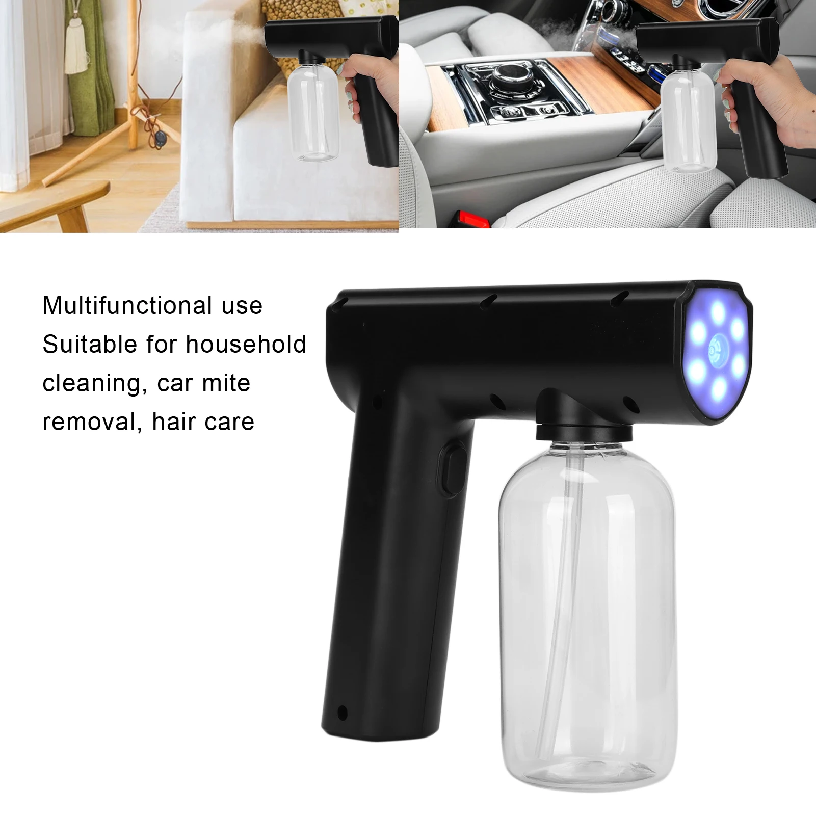 Mist Sprayer Gun HandHeld Atomizer Portable Nanometer Mist Sprayer Gun Multifunctional Electric Fogger Wireless Cleaning Sprayer