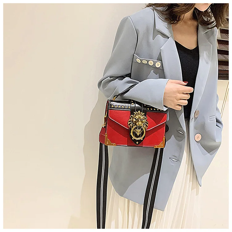 Damen Vintage PU Handtasche Neue Mode Umhängetasche Umhängetasche Kleine Quadratische Tasche Casual Täglichen Gebrauch – Detail 15