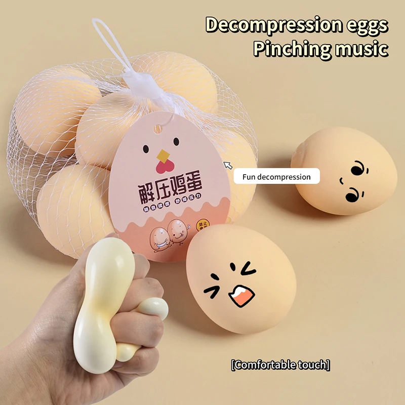 Jouet à presser les œufs pour enfants, œuf poché, pétrissage, Mini œufs de poussin, jouet anti-Stress