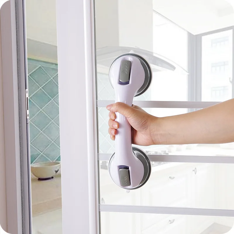 Bathroom for Elderly and Pregnant Women, Suction Cup Type Anti Slip Handrails, Glass Door and Window Handles Without Punching