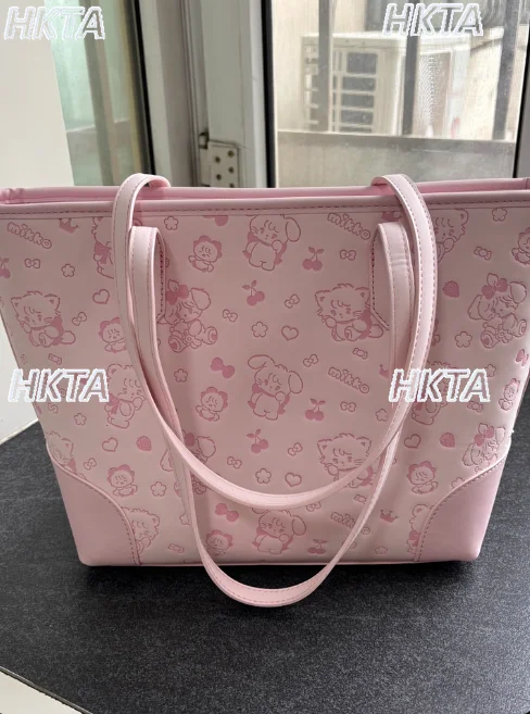 

Stylish Sweet Sweet Tote Bag Women Harajuku Kawaii Print Leather Large Capacity Handbag Harajuku Shoulder Bags Girl Aesthetic