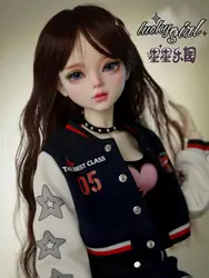 New 1/3 Bjd Doll 60cm Hand Painted Makeup Can Change Eyeball  Wig and Clothing Gifts for Girls Handmade Doll Toys