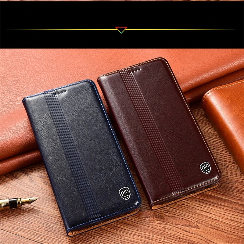 Business Genuine Leather Phone Case For iPhone 15 Pro Max 11 12 13 14 Pro Max 15 Plus 12 13 Mini Card Slots Wallet Flip Cover