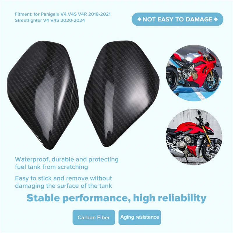 

A30P-Motorcycle Fuel Tank Protective Cover For Ducati Panigale V4 V4S V4R 2018-2021 Streetfighter V4 V4S 2020-2024