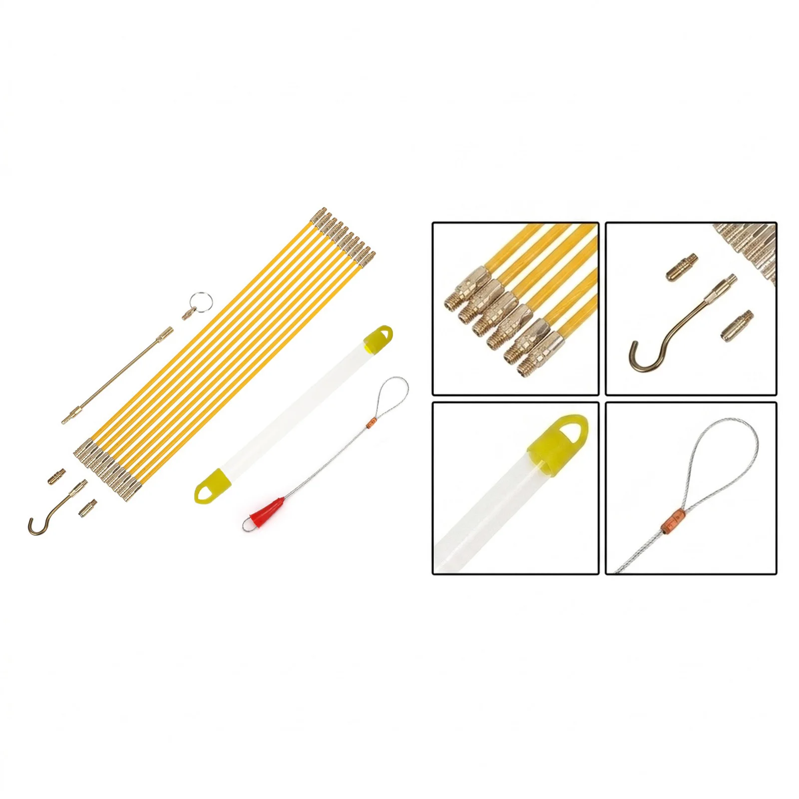 Accessory Set Diameter 0.157\\\'\\\' 4mm Cable Pulling Rods Easy Operation High Visibility Design Oxidation Resistance
