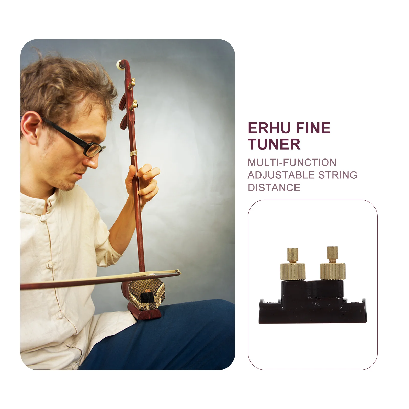 

Erhu Qianjin Replacement Durable Copper String Adjuster Tool Easy Use Not Damage Practical Design Erhu Accessory
