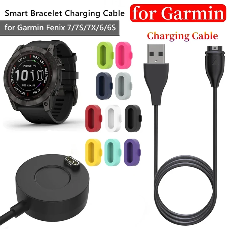 Charging Cable For Garmin Fenix 7 7S 7X 6 6S 6X 5 5S 5X Venu 2 2S USB Type C IOS Charger Adapter Watch Chargers with Dust Plug