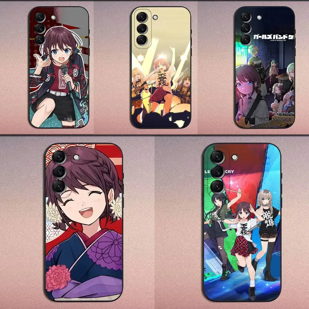 

Anime G-Girl BandS C-Cry Phone Case For Samsung Galaxy A20,A21s,A22,A31,A32,A52,A53,A72,73,A80 Soft Black Cover
