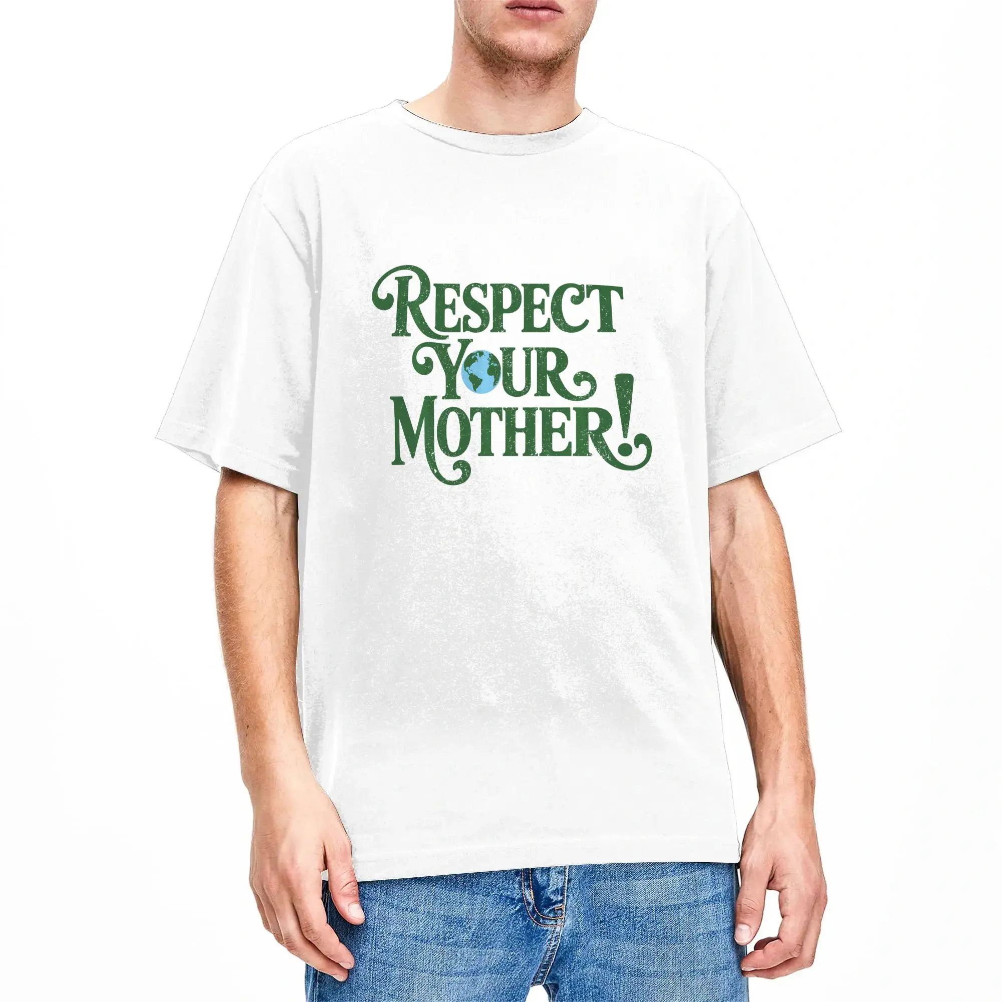 Respect Your Mothers Earth Day Environmental Nature T-Shirt Summer  Popular T Shirts Cotton Crew Neck Oversized Tee Short Sleeve