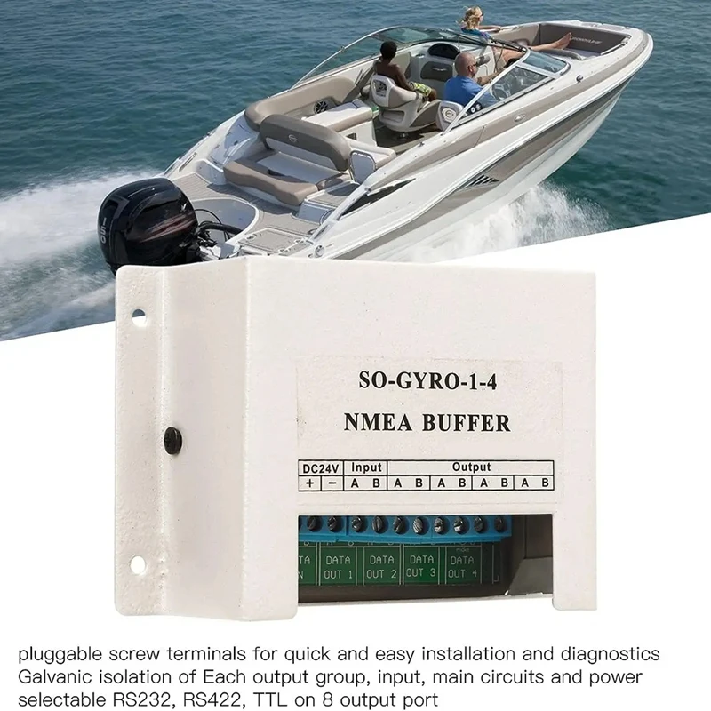 NMEA0183 NMEA Buffer SY-1-4 NMEA 1 Input, 4 Output Marine Serial Line Splitter Isolating Buffer For 24V Circuit Systems