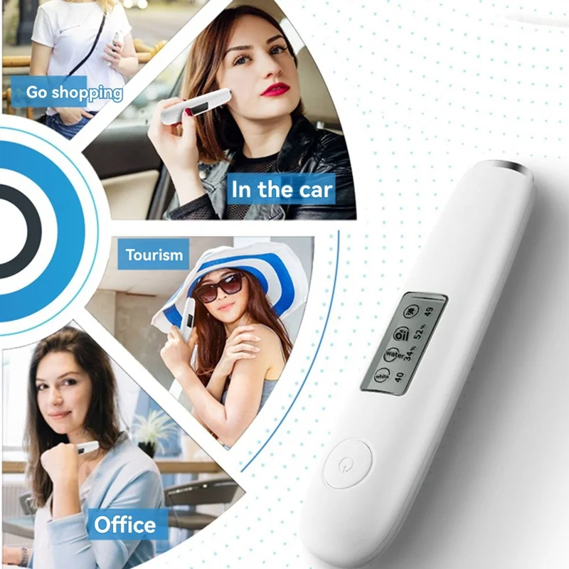 피부 테스터 펜 스마트 미용 기기 물 및 오일 함량 휴대용 개인 관리 도구-A54Q