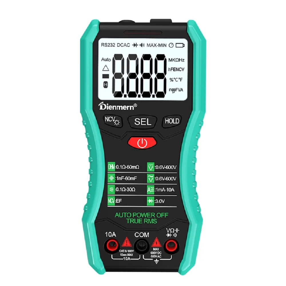 

Dienmern New Digital Multimeter And Contactless Voltage Capacitance Resistance Ac / Dc Voltage Tester Meter With LCD Display