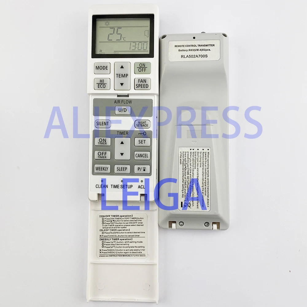 

RLA502A700S Remote Control for Mitsubishi AC Air Conditioner SRF50ZMXA-S SRF35ZMXA-S Fernbedienung