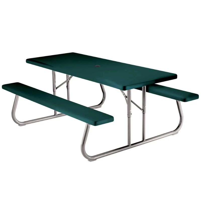 Lifetime 6 Foot Green Plastic Outdoor Foldable Picnic Table