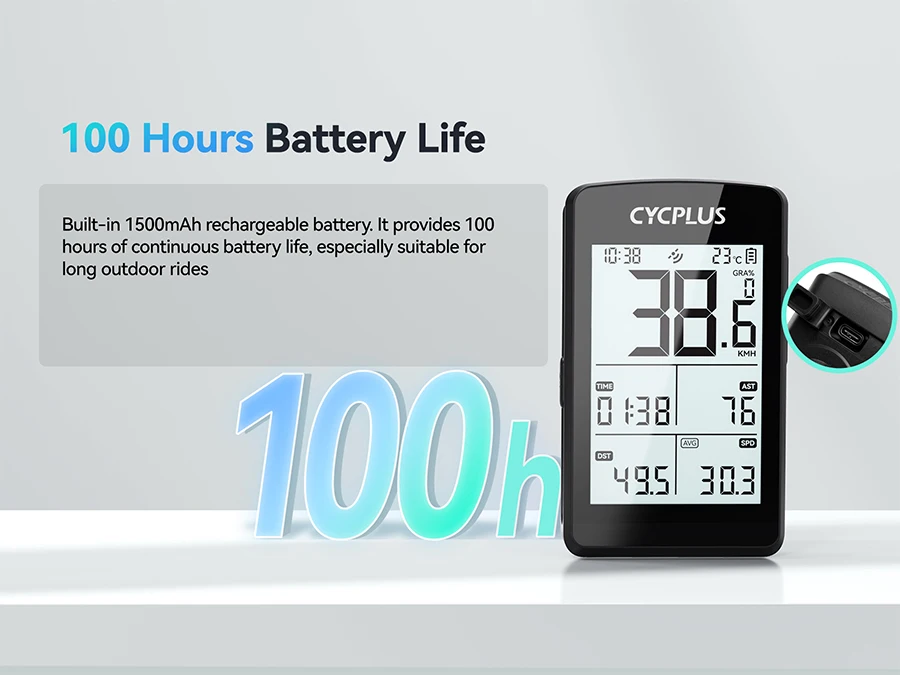 CYCPLUS M3 Fahrradzubehör GPS Fahrradcomputer Wireless ANT+ BLE 5.0 Wasserdichter Tachometer Radfahren Fahrrad Geschwindigkeit Cyclocomputer – Detail 3