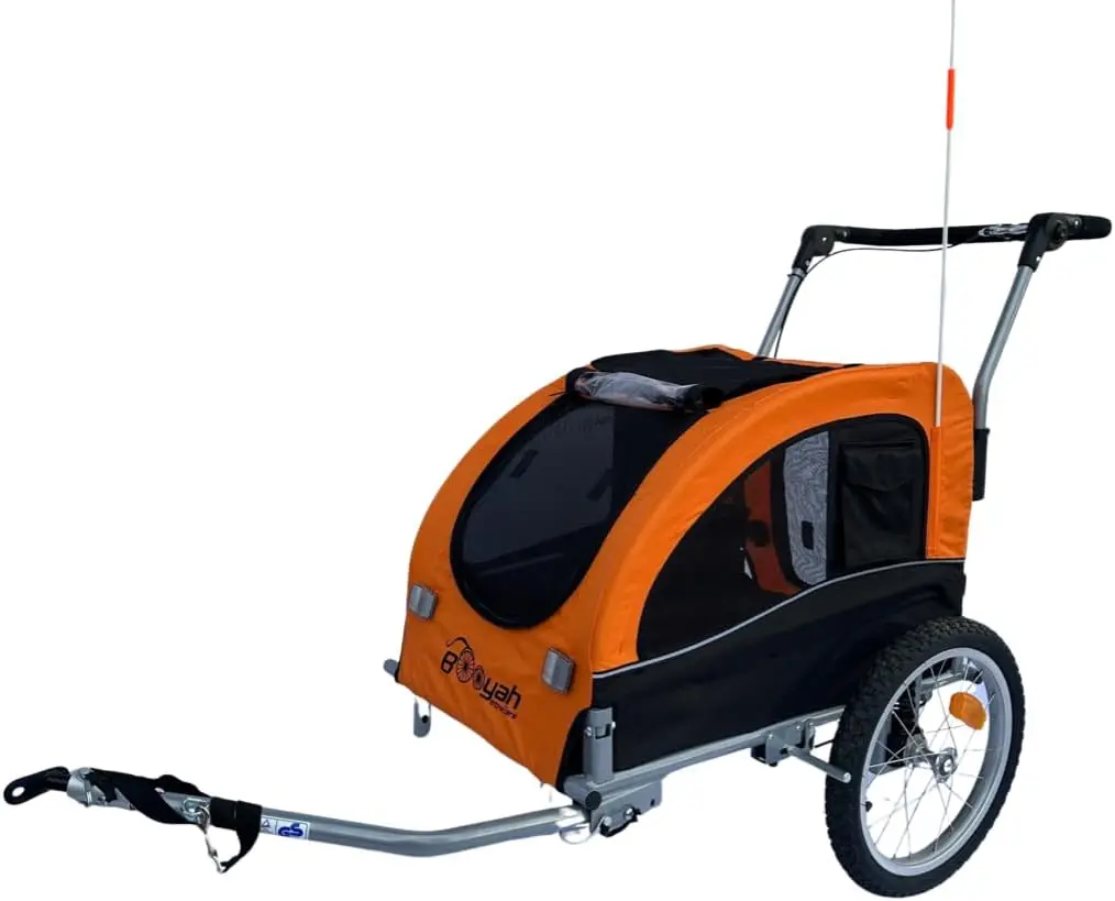 Pet Bike Trailer com suspensão, Preto