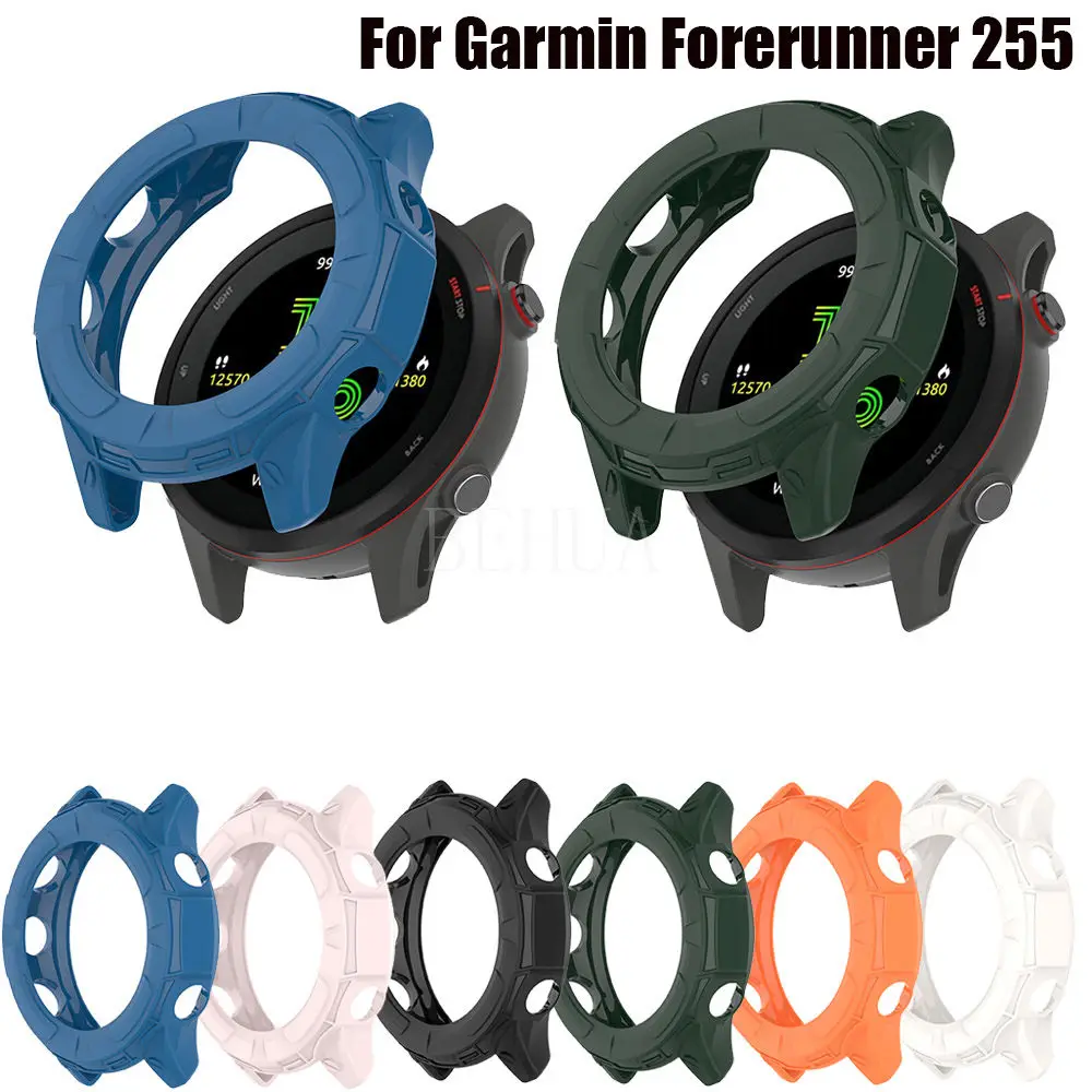 Casing Pelindung PC Berongga Besi untuk Garmin Forerunner 255 Casing Bingkai Keras Cetakan Cangkang Pelindung Forerunner 255S Bumper