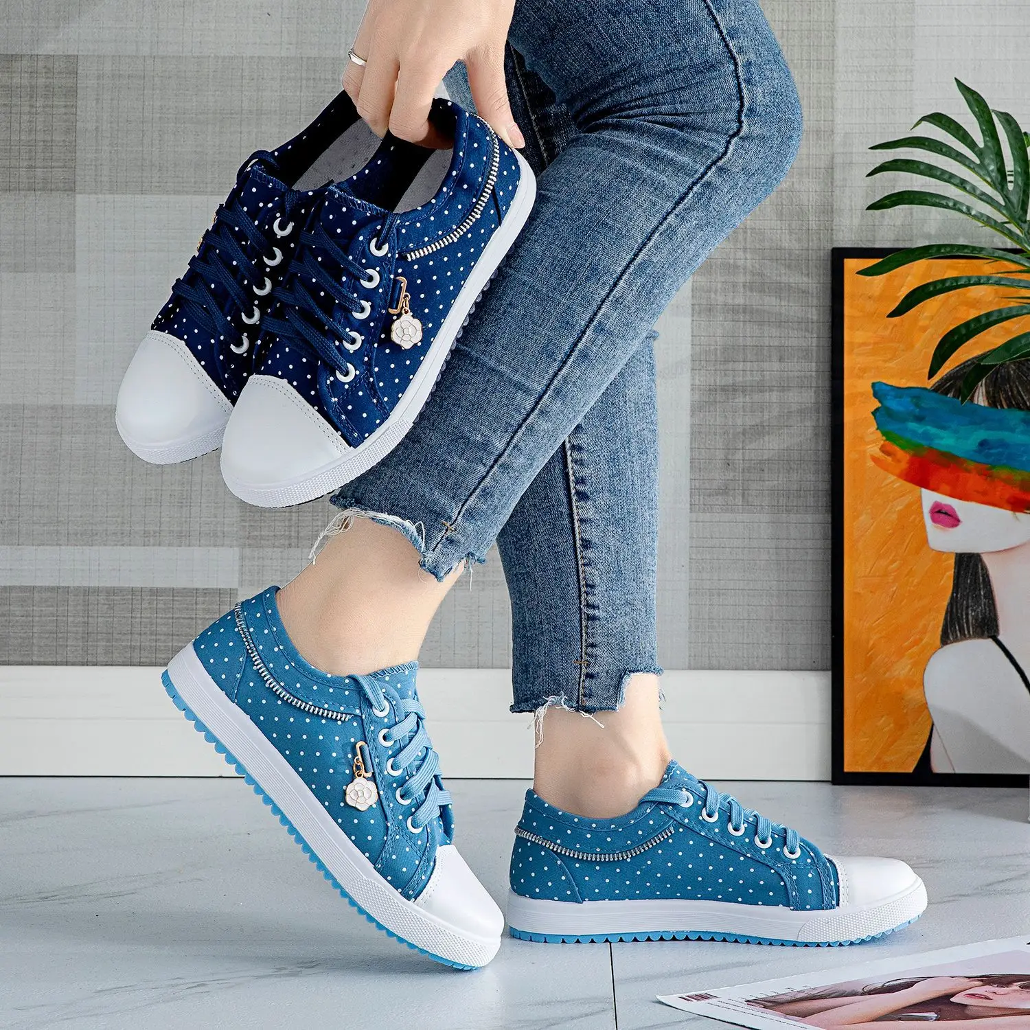 Feerldi Chic Mesh Lace Sneakers Women Ulzzang Canvas Sport Shoes Designer Harajuku Shoes Brand Plimsolls Platform