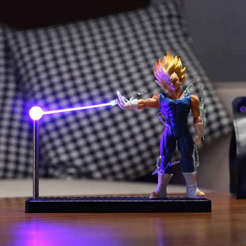Dragon Ball Z Anime-Figur Vegeta Super Saiyan Magnetisches Nachtlicht Studier-Goku Ambiente-Beleuchtung ‌   Weihnachts- und Geburtstagsgeschenk