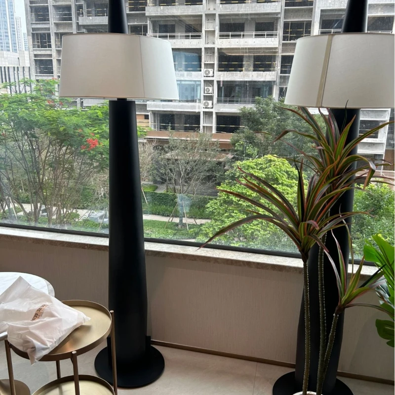 

Nordic retro floor lamp wabi wind bedroom bed and breakfast living room sofa edge decorative lamps vertical