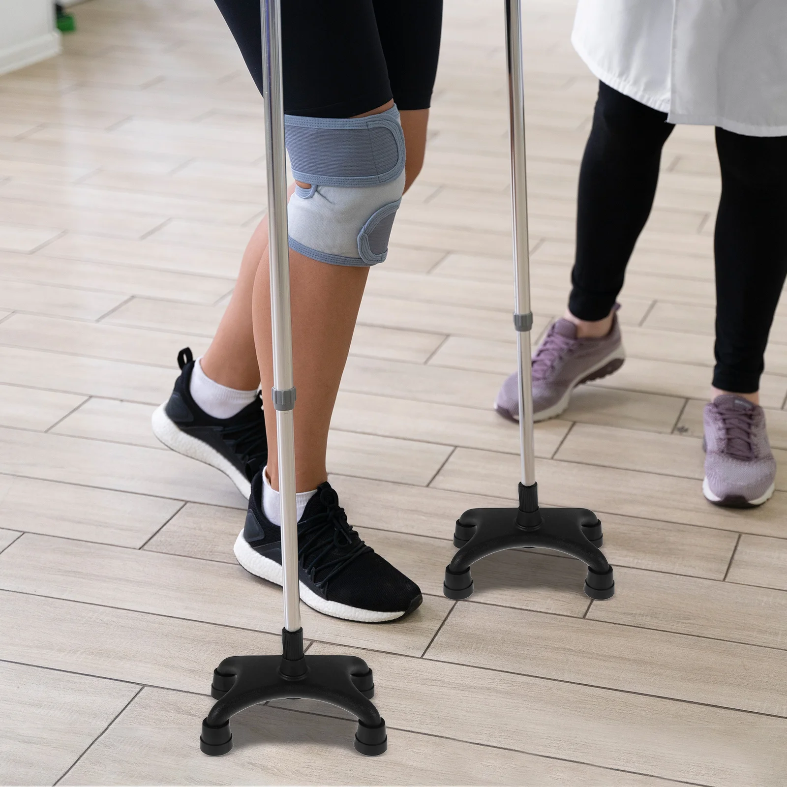 

Quad Cane Tip Replacement Easy Installation Shock Absorption Walking Cane Tips Crutches Accessories Antislip Design