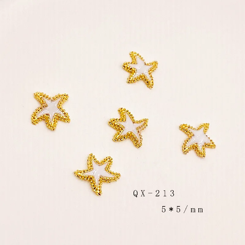 10pcs/lot New Japanese and Korean Nail Alloy Jewelry Hot Sale Ocean Wind Beach Starfish Metal Nail DIY Decoration