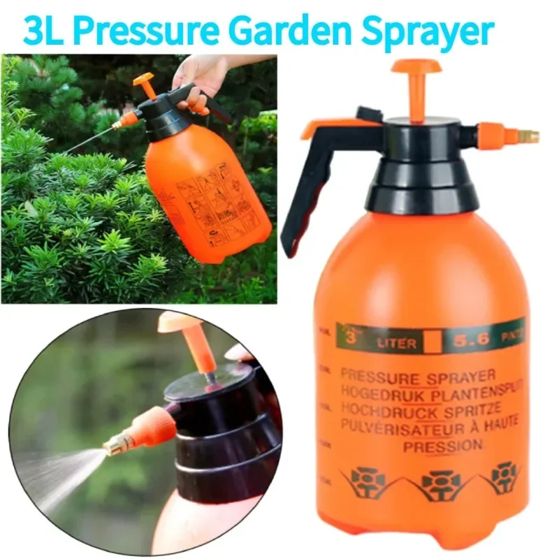 

3л садовый опрыскиватель под давлением, регулируемая насадка, опрыскиватель под давлением, лейка для растений, цветов, спрей для уничтожения сорняков/химической воды