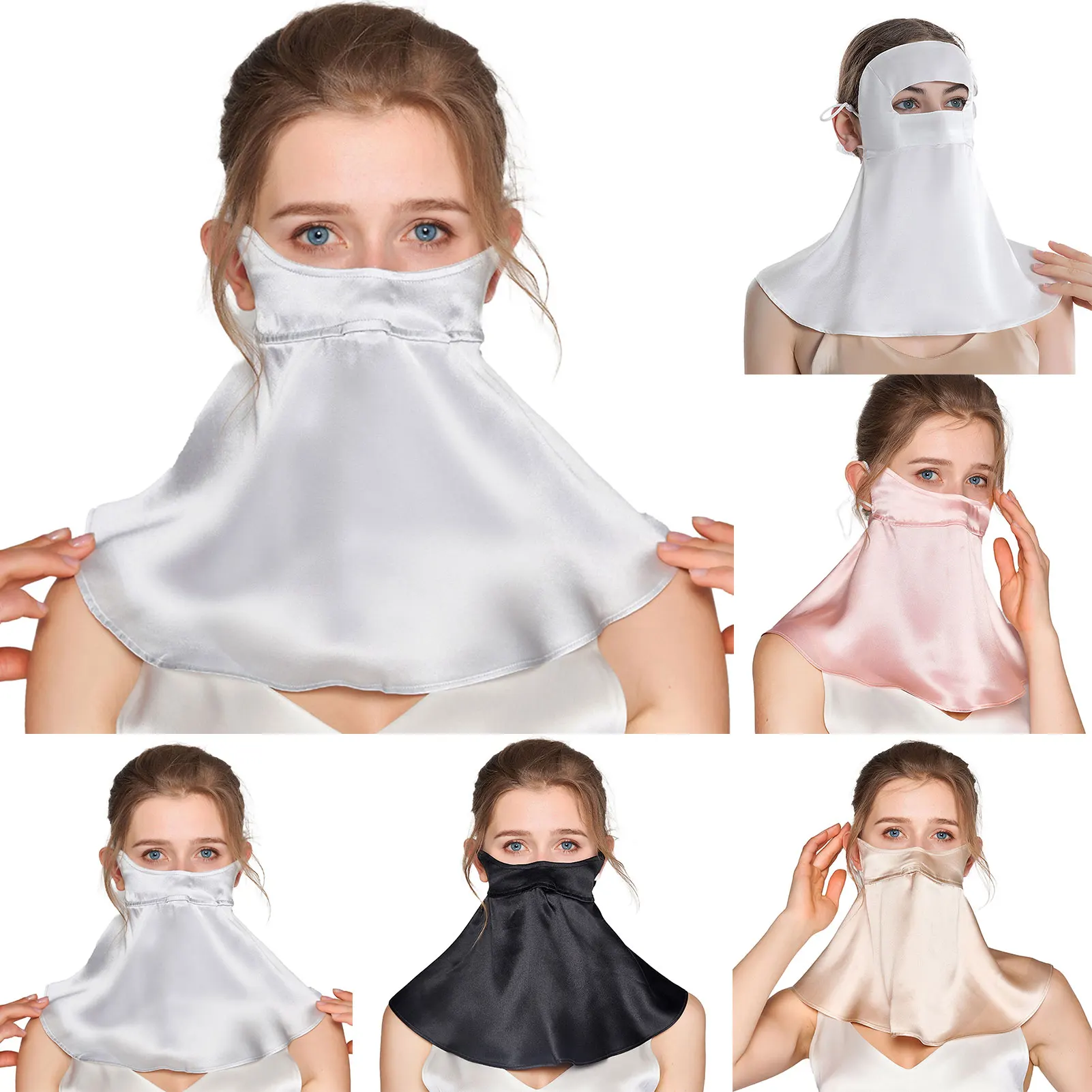 

Full Face Mask Quick Drying Sunshade Anti UV Neck Protector For Driving Cycling