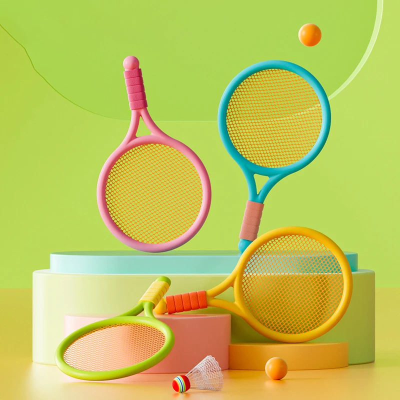 Fun Kids Racket Leisure Outdoor Sports Toys Badminton Racket Kindergarten Sports Toys Set Parent-child Interaction Birthday Gift