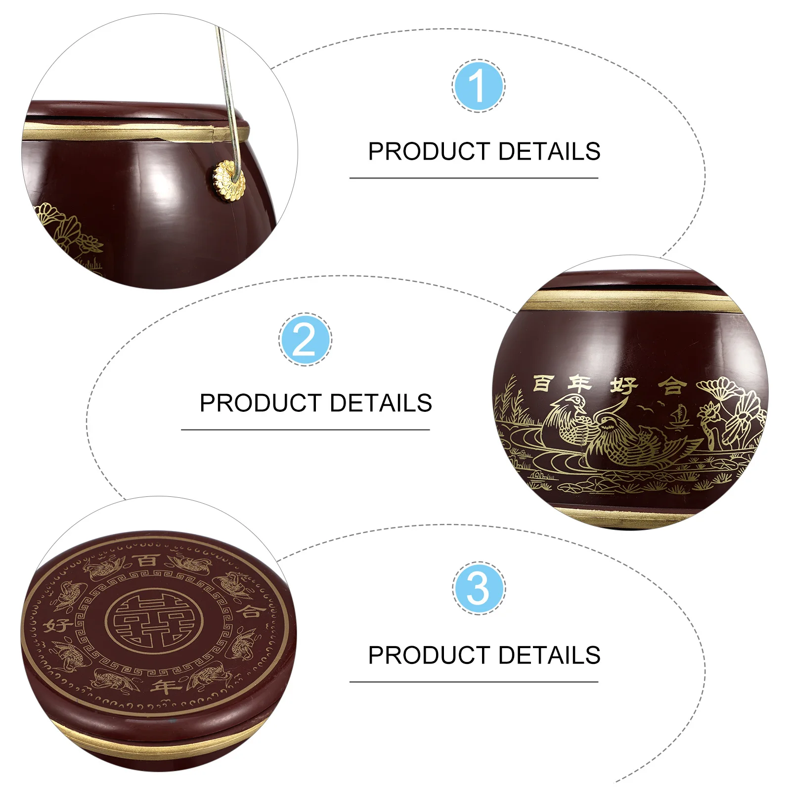 

1pc Bucket Plastic Storage Barrel Barrel for Chinese Wedding Decoration Ceremony Portable Lightweight Stain