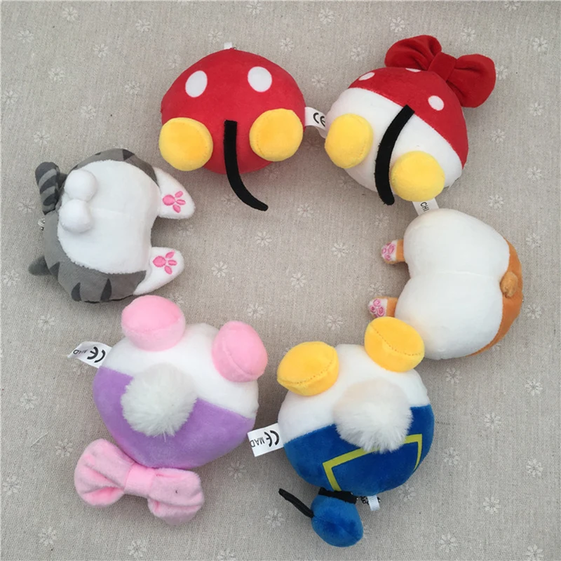 Cartoon Mouse peluche portachiavi per chiavi auto anello Kawaii Cute Doggy glutei portachiavi accessori giocattoli adulti regali per bambini