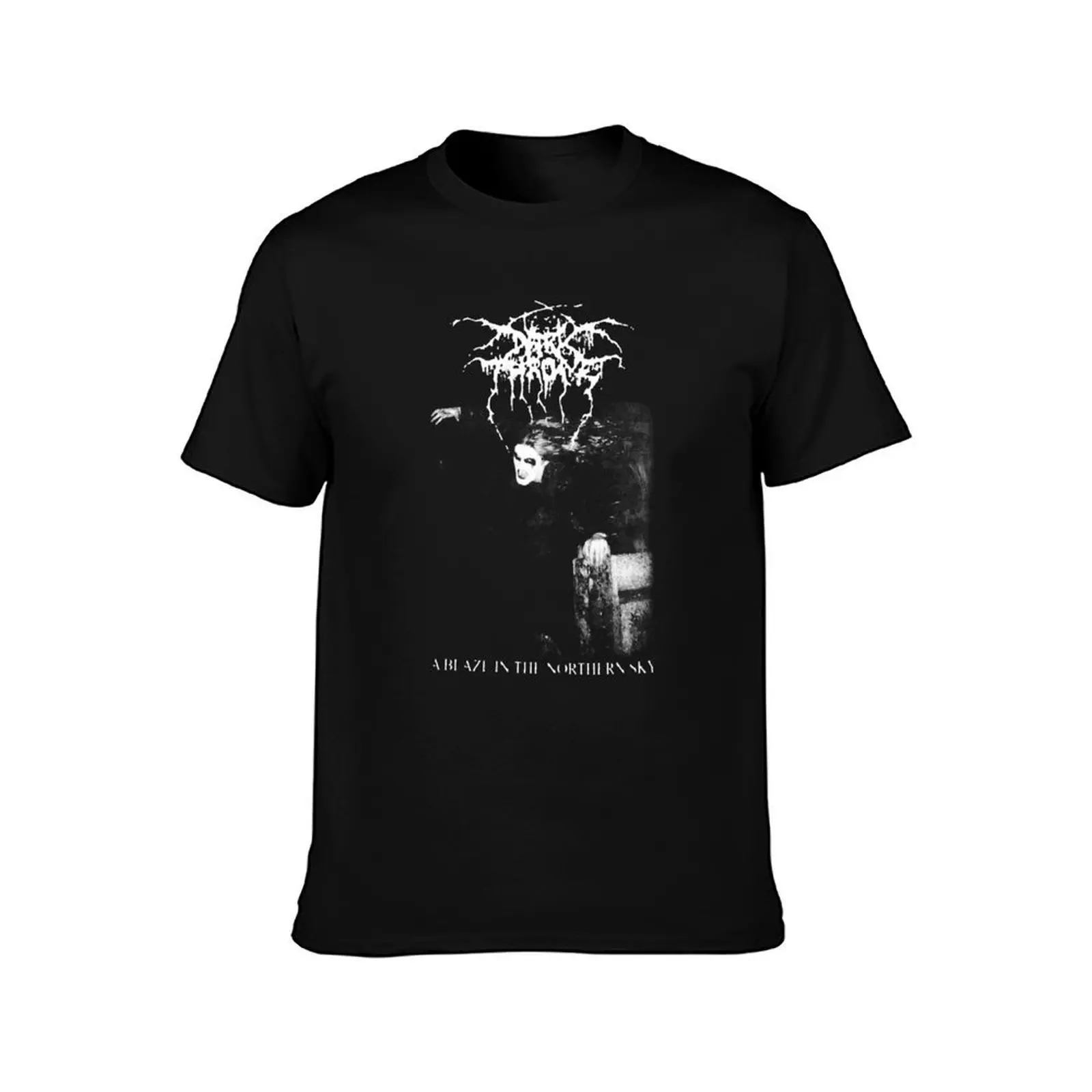 A Blaze Sky T-Shirt, Summer Casual Cotton Tee, Oversized Streetwear Tops, Vintage Graphic Print, Loose Fit Short Sleeve