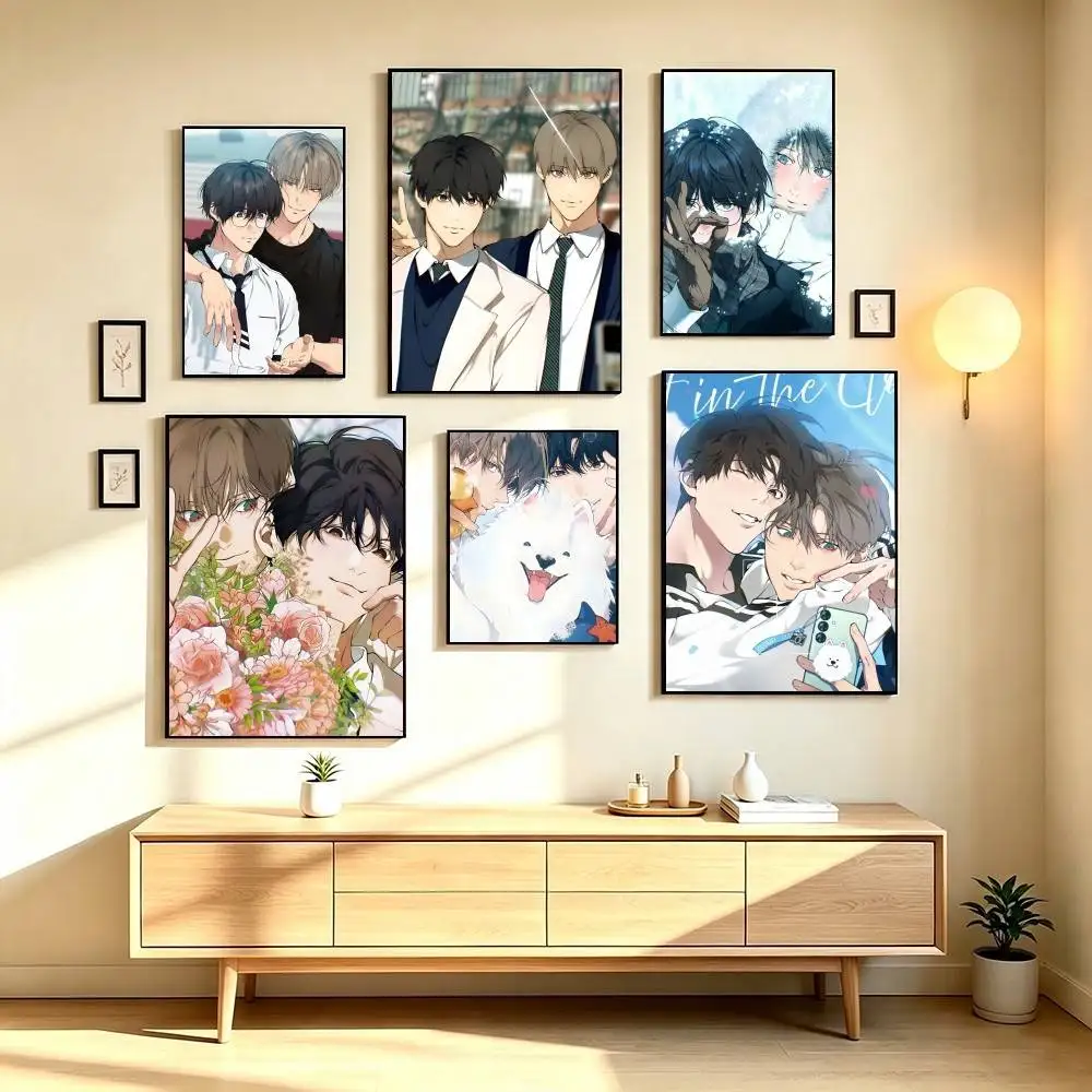 L-Lost in the Cloud BL Webtoon  Poster High Quality Dorm Living Room Aesthetic Wall Decoration Painting Stickers Gift