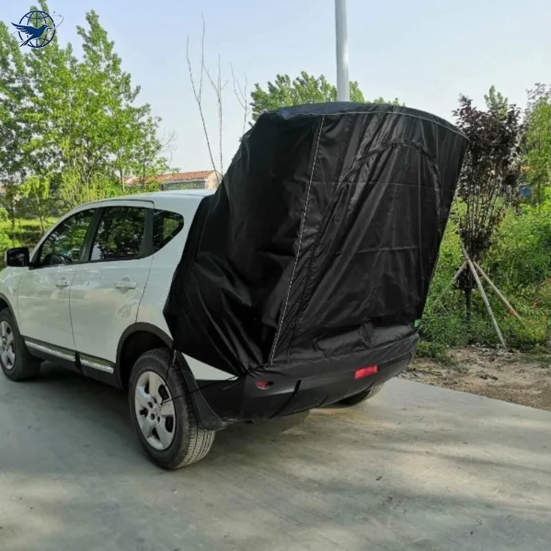 Car SUV Self-driving Travel Car Roof and Rear Trunk Tent, Simple Rainproof Version for Outdoor Camping