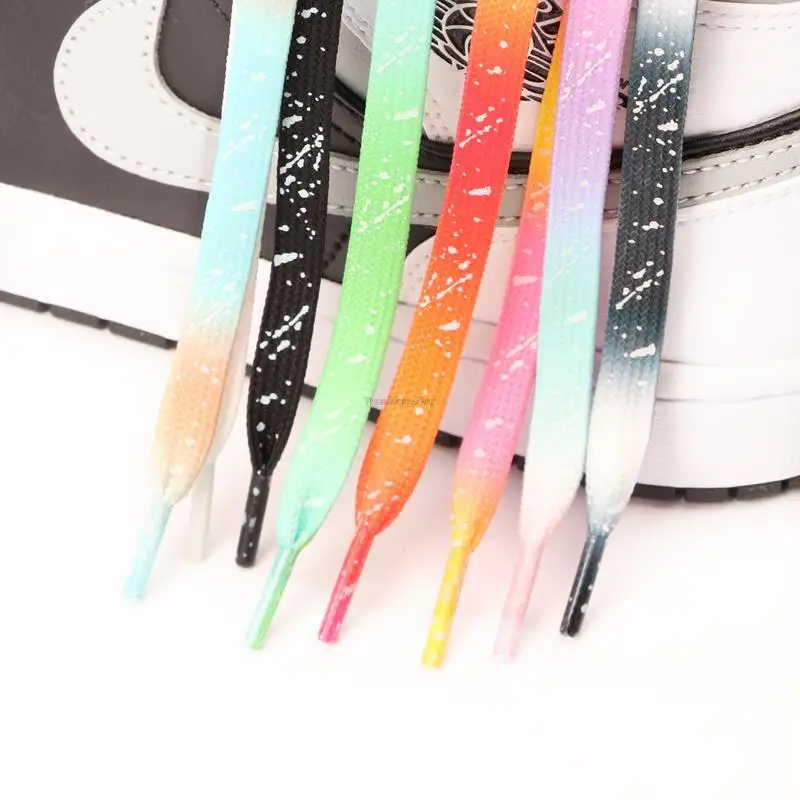 New Luminous Shoe laces Glowing Fluorescent Shoelaces for Sneakers Flat Laces Shoes Gradient Shoelace 120/140/160CM Shoestrings