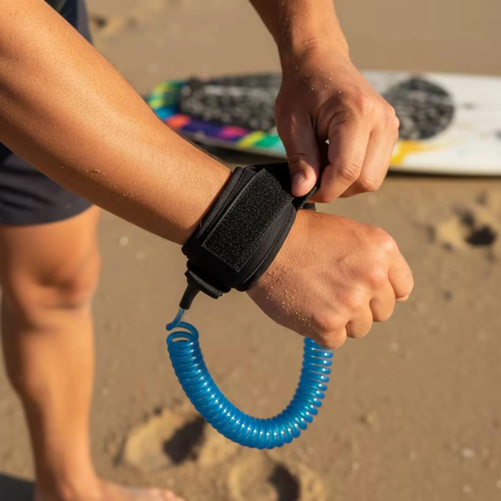 Coiled Wave Leash Double-Swive - đánh giá và giá Surfboard Leash Ankle