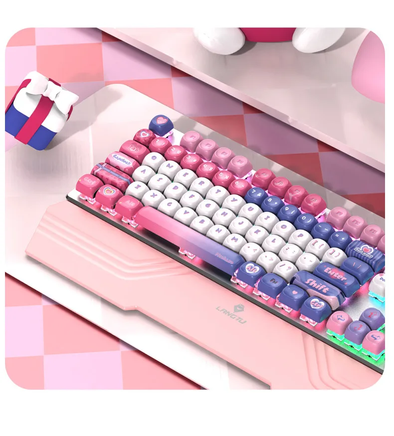 

Original moa height purple pink pbt sublimation mechanical keyboard keycaps personalized animation creative customization full s