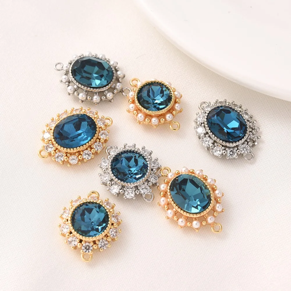 

Позолоченный 18-каратный кулон в форме сердца океана с микроинкрустацией цирконом, аксессуар для браслета с жемчугом своими руками, материал подвески для ожерелья