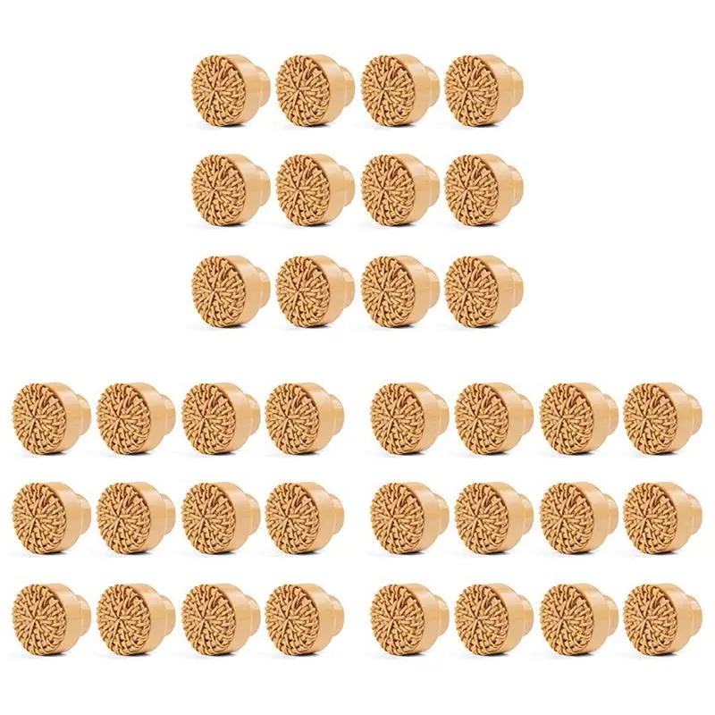 

A7THK-36 штук, 35 мм, ручки для комода в стиле бохо, ручки из ротанга, деревянные ручки для ящиков, круглые деревянные ручки для комода с винтами, натуральные