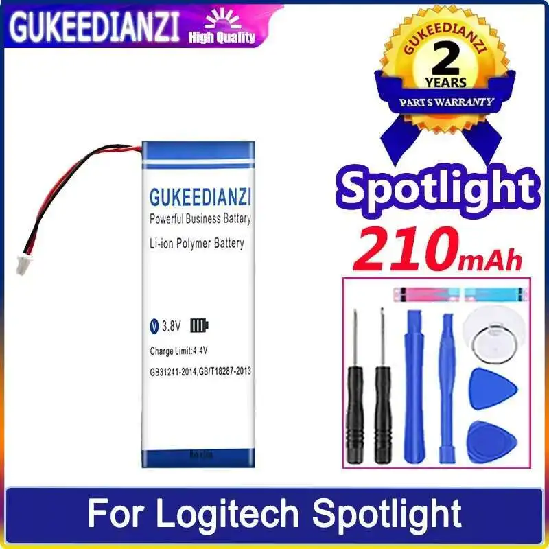 

Premium Replacement 210Mah Safe Presentation Remote Control Battery For Logitech Spotlight