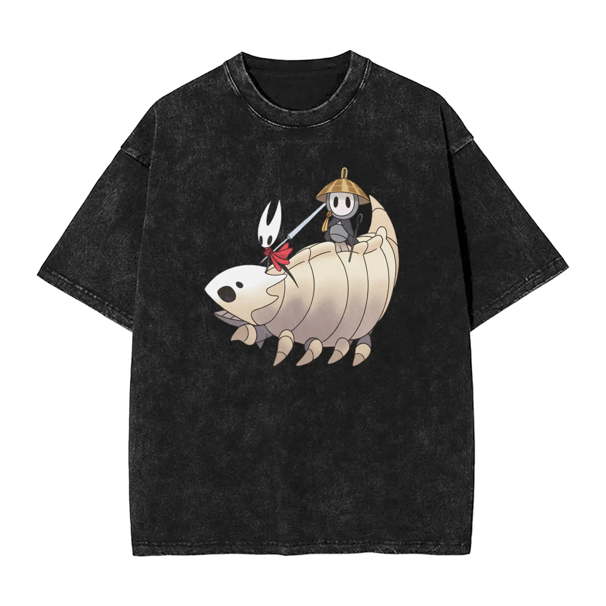 

Hollowed Knights Silksong Sherma Men T Shirt Washed Vintage Tees Short Sleeve Crewneck T-Shirt Cotton Plus Size Clothing