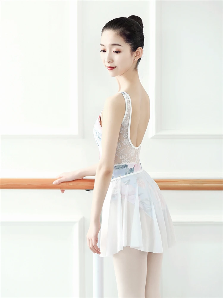 New Ballet Tulle Skirt Gymnastics Tutu Skirts Match Leotard Practice Dresses Dance Chiffon Practice Costume Ballet Dancing Dress