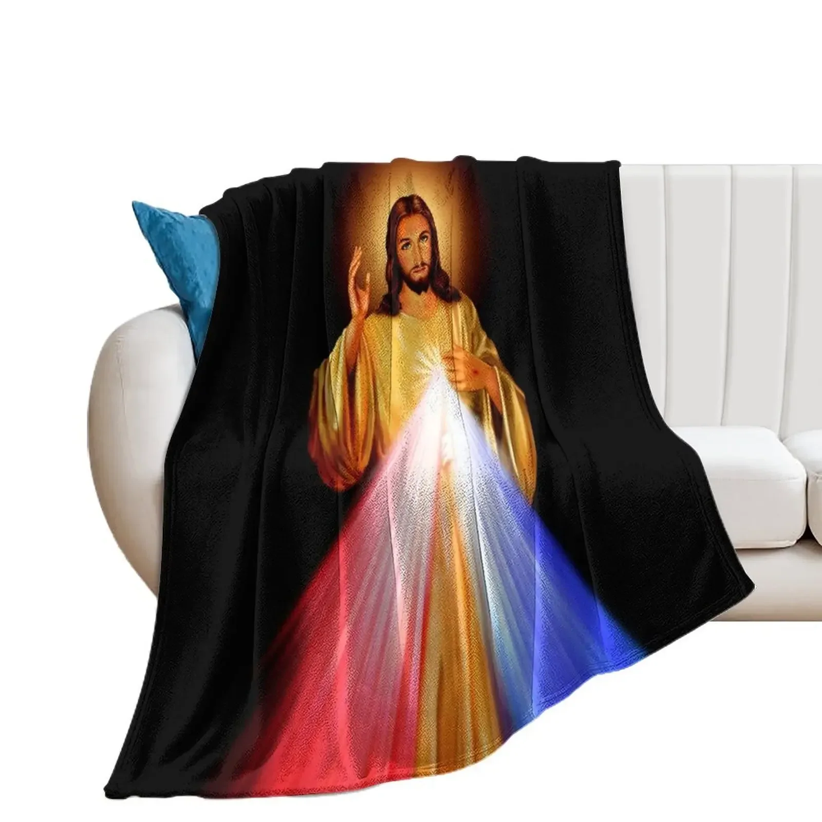 The Divine Mercy, Jesus I trust in You, Saint Faustina, Divine Mercy Throw Blanket Camping Soft Big Sofas Blankets