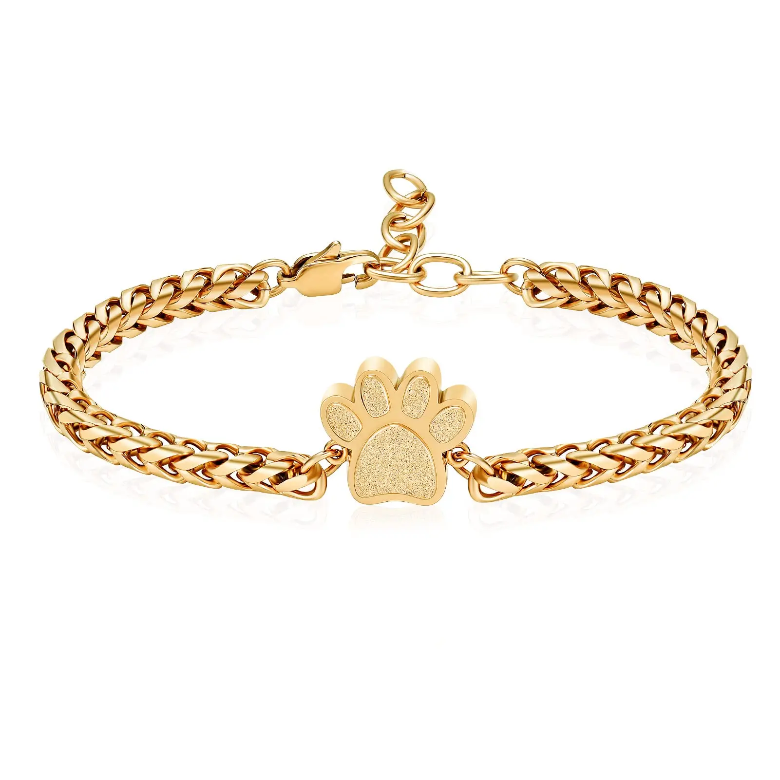 Urn for Ashes Bracelet, Dog/Cat Paw Print Bracelets Cremation Jewelry for Ashes Cute Animals Adjustable Memorial Bracelet