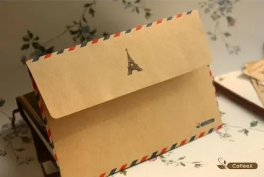 10pcs aviation envelope, letterhead, postcard protection, cowhide retro cowhide paper envelope
